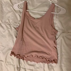 Pink fringe pacsun top